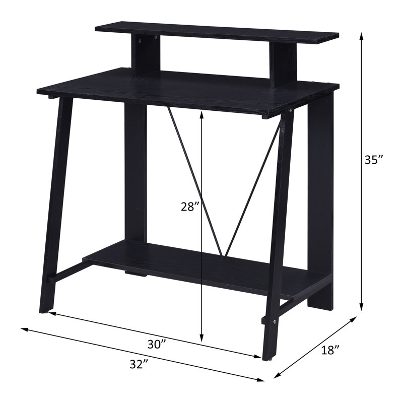 Nypho Black Finish Home Office Writing Desk | Gift Idea, Black