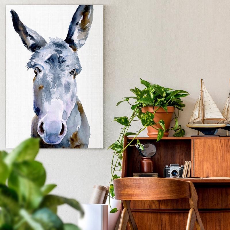 " Sweet Donkey II " Painting Print, 36" H x 24" W x 1.5" D