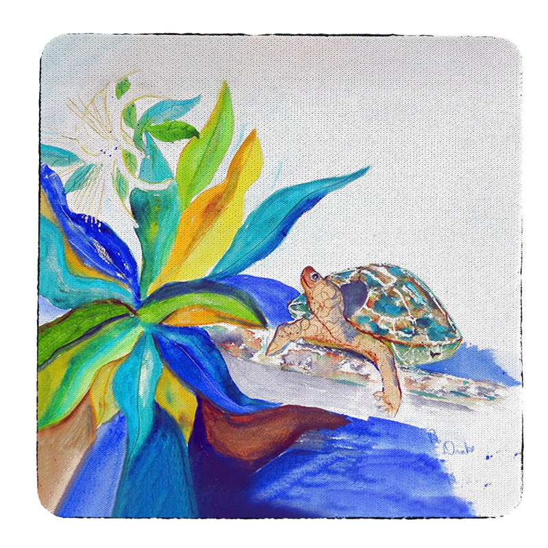 Sous-verre tortue et lis