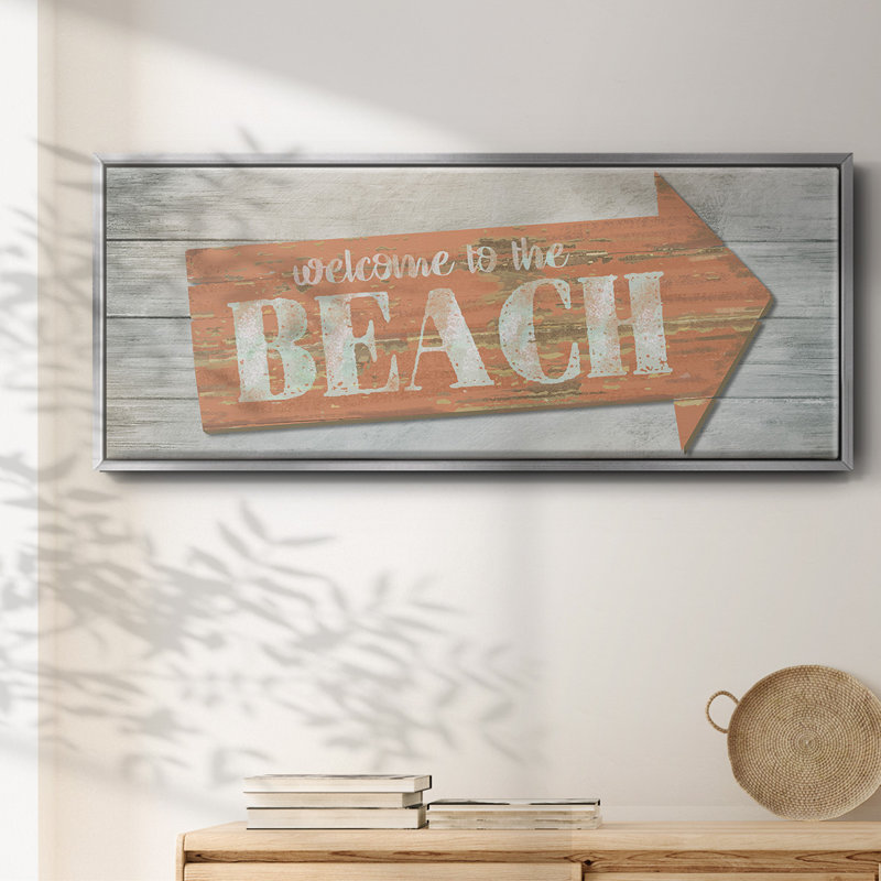 Welcome to the Beach - toile encadrée, H 8 po x l 20 po