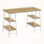 Bureau d'ordinateur à 4 tablettes et finition naturelle Marcy
