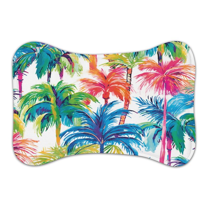 Tapis d'alimentation tropical en forme d'os 1 pièce Tropical Cornucopia, XL (18 po)