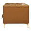 Chaise Chesterfield en similicuir rembourré avec pieds en métal doré-1403588504-1403588510-1398315850