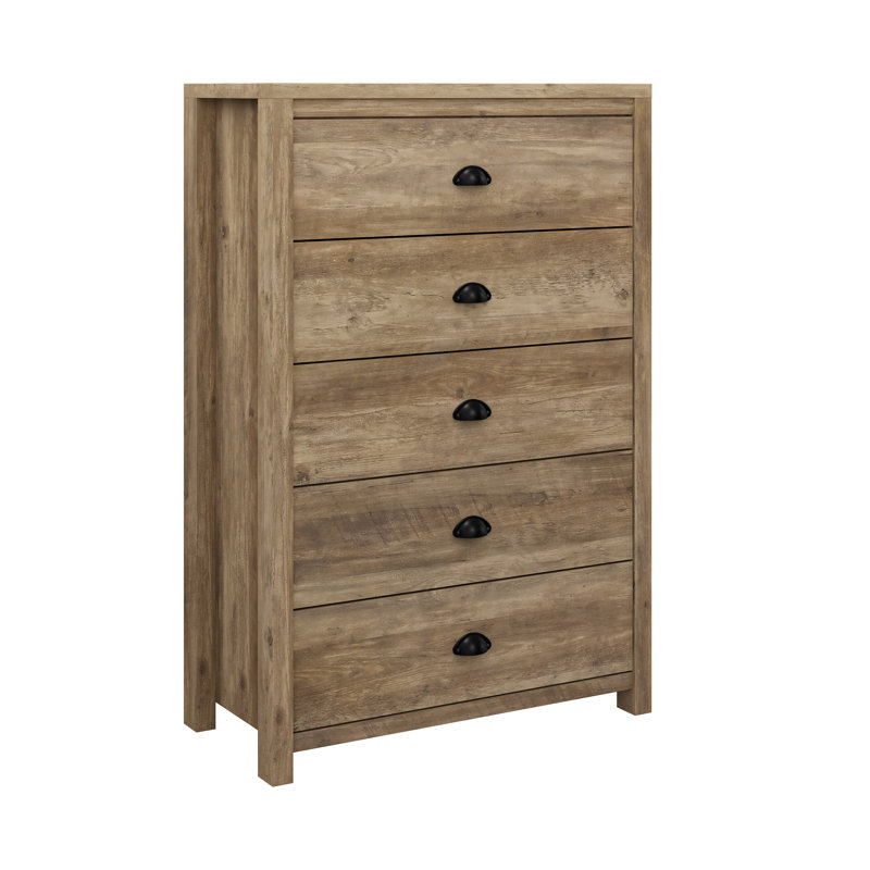 Isenbert Crissman 5 Drawer Dresser, Brown