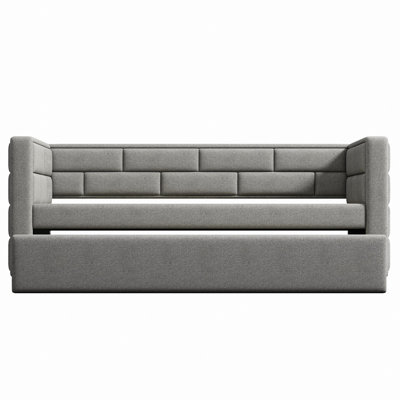Daybed With Trundle, Upholstered Daybed With Padded Back