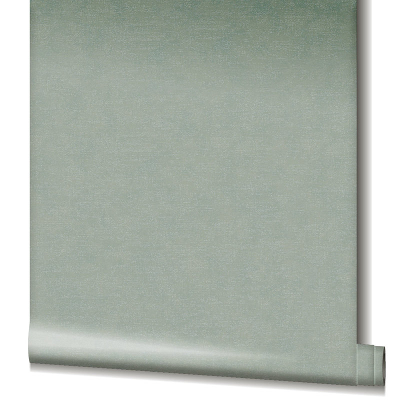 Flora Collection Shimmery Plain Wallpaper Roll, Green