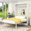 Lit escamotable double en bois avec tiroirs