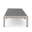 Chaise longue réglable en aluminium avec sièges en filet et roulettes pour la détente en plein air