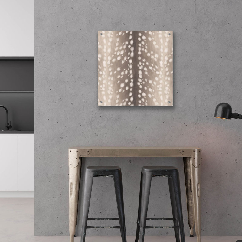 «Sweet Fawn 1 Neutral» par Janelle Penner, art mural en verre acrylique, H 24 po x l 24 po x P 0,2 po