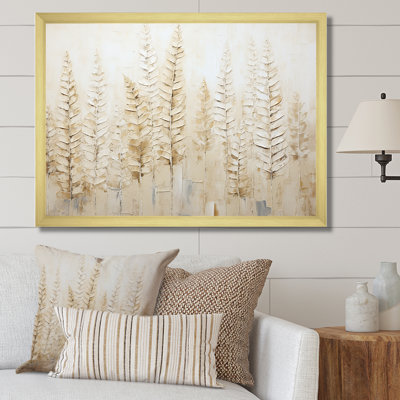 «Golden Ferns Silent Gracefulness» sur toile