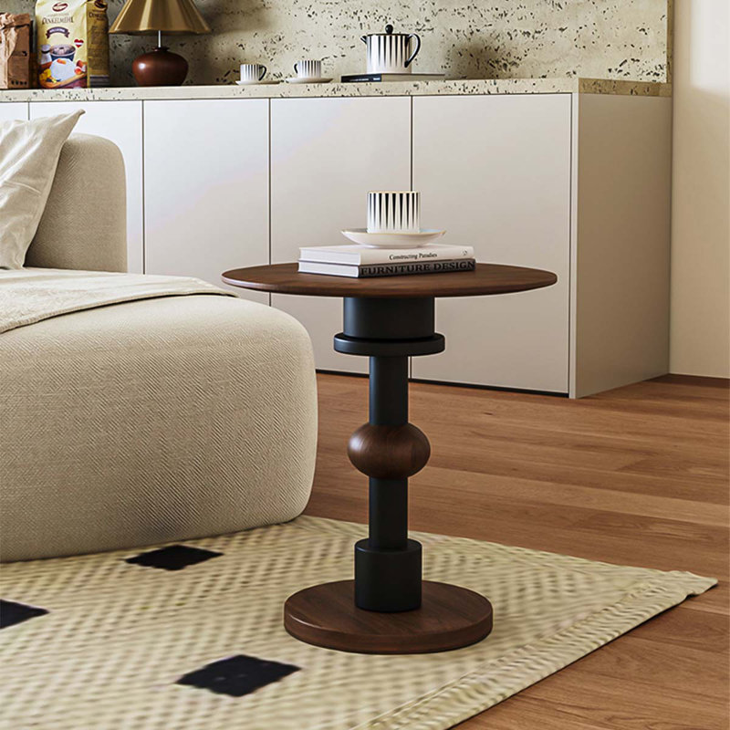 Retro Solid Wood Side Table