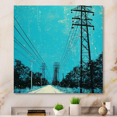 " Turquoise Tracks Power Lines Wonderland "