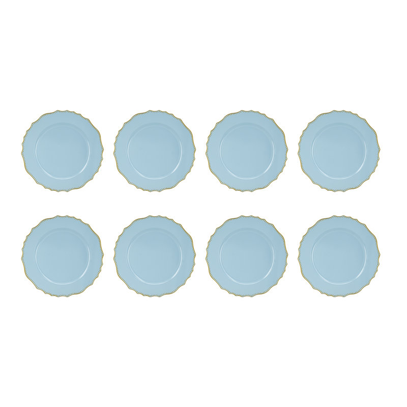 Ensemble de 8 assiettes décoratives Dumel, Bleu clair, 8 Pieces