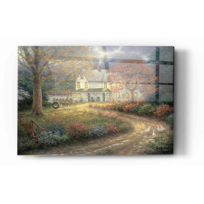 «Mid Country Farmhouse» par Chuck Pinson, art mural en verre acrylique