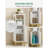 Bathroom Storage Cabinet, Corner Floor Cabinet with Door & Shelves, 2Hooks, Small Narrow Storage Organizer, Toilet Paper Cabinets for Small Space, White-1722637745-1722637751