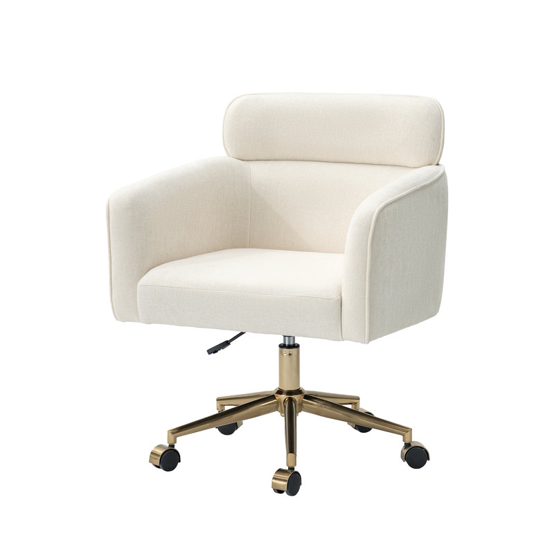 Chaise de bureau Modern Tarn, Ivoire ivoire