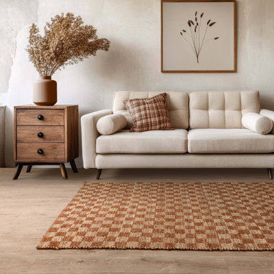 Merrisa Jute Checker Area Rug