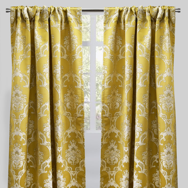 Katherine Room Darkening Curtain, Gold