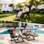 Fauteuil 2PK Zero Gravity avec auvent réglable et coussin amovible, méridienne inclinable pliante avec serrure en aluminium pour patio, piscine, plage, pelouse et camping-133287003