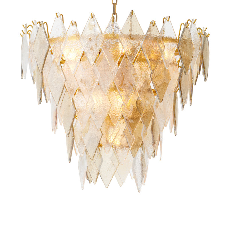Chandelier Rhombus Antique Brass Finish