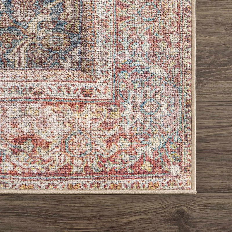 Avel Moroccan Machine Washable Beige Area Rug, Rectangle 2'7" x 4'