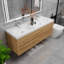 Meuble-lavabo double 59 po avec comptoir en acrylique Comptche-575840181