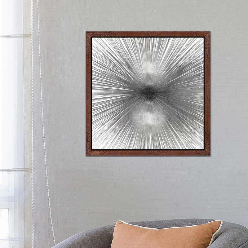 Radiant Silver by Abby Young - Print on Canvas, 66.04 cm H x 66.04 cm W x 3.175 cm D, Brown Framed Canvas