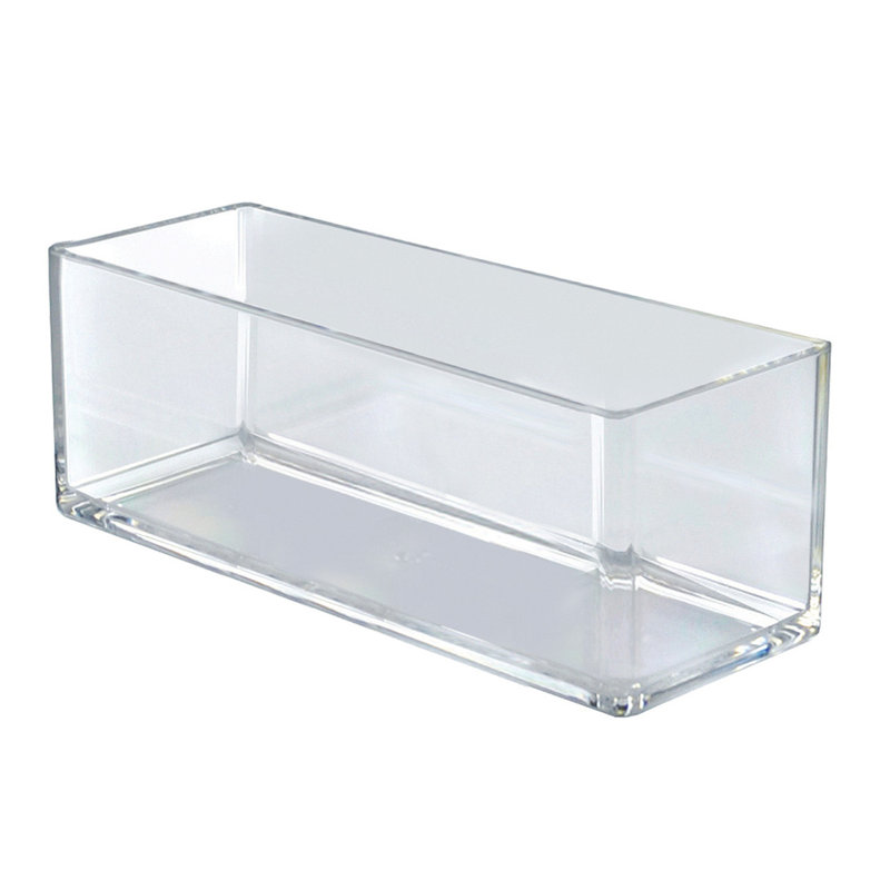 Boîte rectangulaire de luxe en acrylique transparent de 10 po de largeur x 4 po de hauteur, paquet de 4