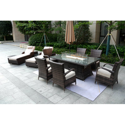 8 - Person Patio Conversation Set with Cushions