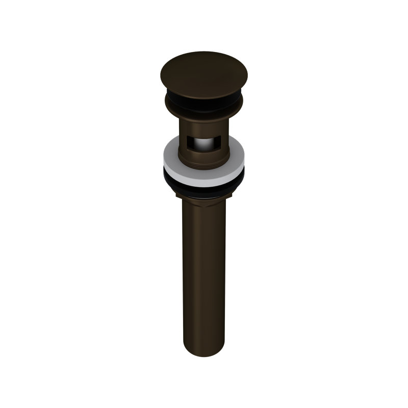 Push Drain Without Overflow, Tuscan Brass