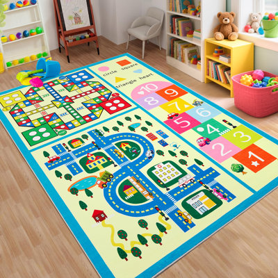 Tapis de salle de jeux pour enfants, tapis lavable pour enfants et tout-petits