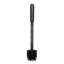 Ensemble de brosse de toilette 3-en-1 Bath Bliss avec distributeur de liquide rechargeable et piston noir | Panier de nettoyage complet pour salle de bain | Support peu encombrant