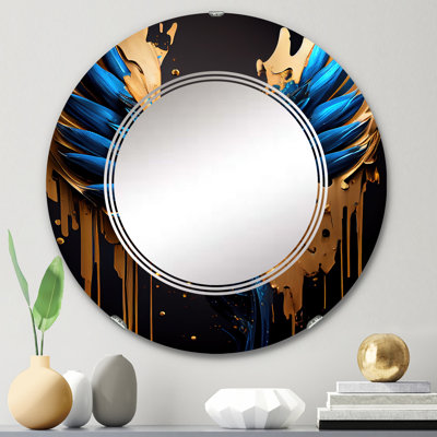 Miroir mural bleu et or Angel Wings II - Wings Angel