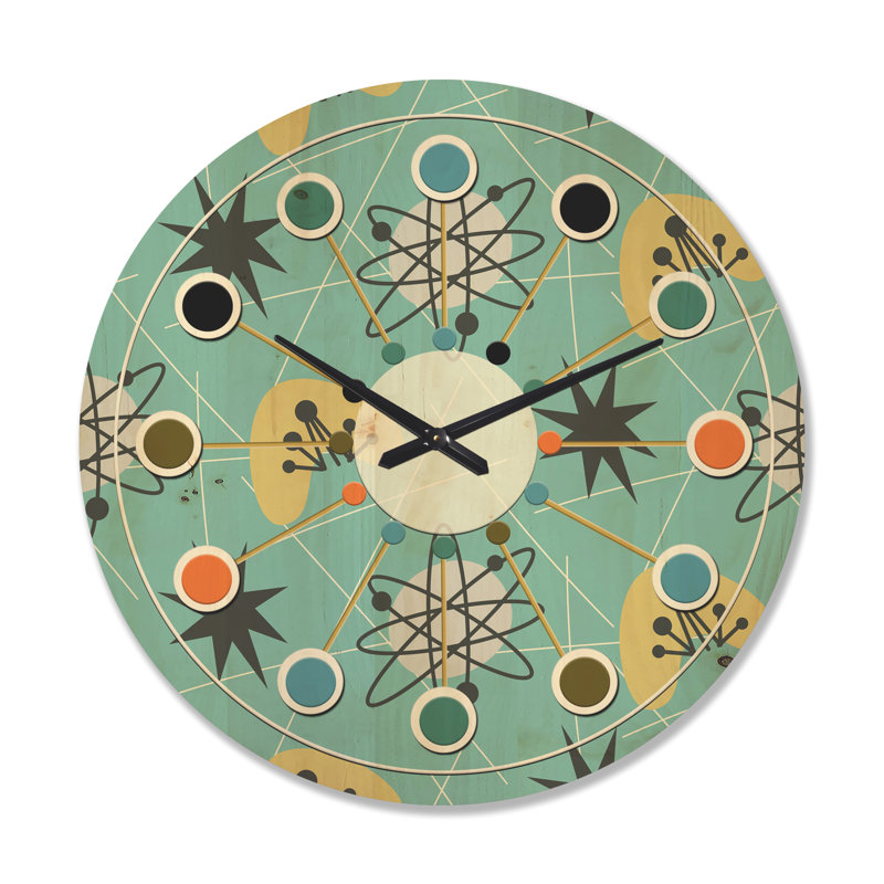 Horloge murale 1950 Mid-Century, Très grand