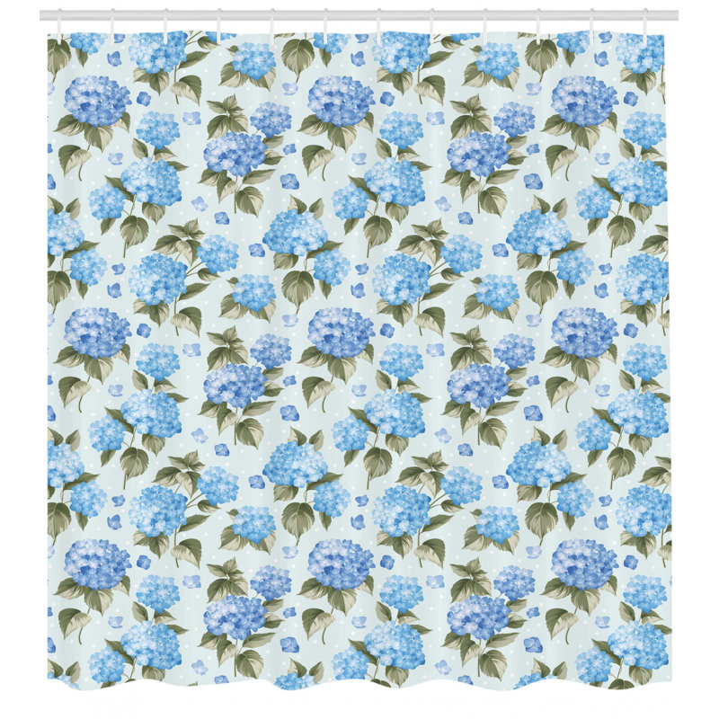 Shower Curtain with Hooks Included, 69" H x 105" W