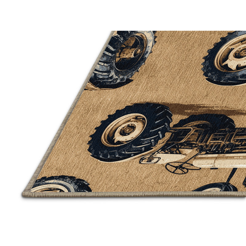  Tapis lavable rétro, Rectangulaire 2 pi x 3 pi