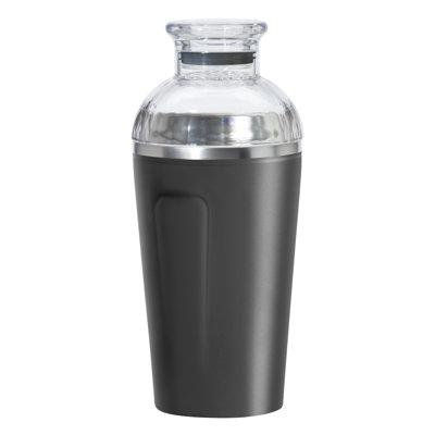 Oggi Barware Groove 17 Oz Double Wall SS Cocktail Shaker