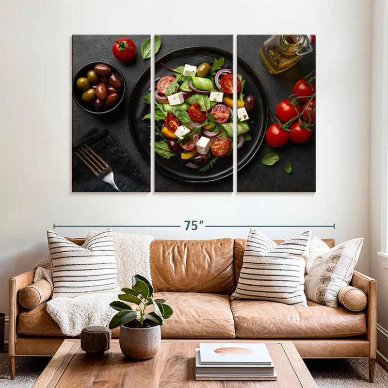 Yarlin Zesty Greek Salad, 42" H x 65" W