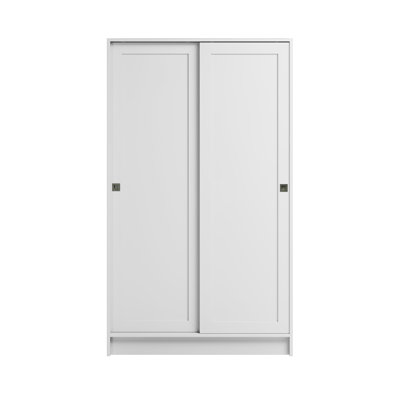 Hamilton White 65 in. Accent Cabinet Office Storage Cabinet with 4 Adjustable Shelves and Sliding Doors