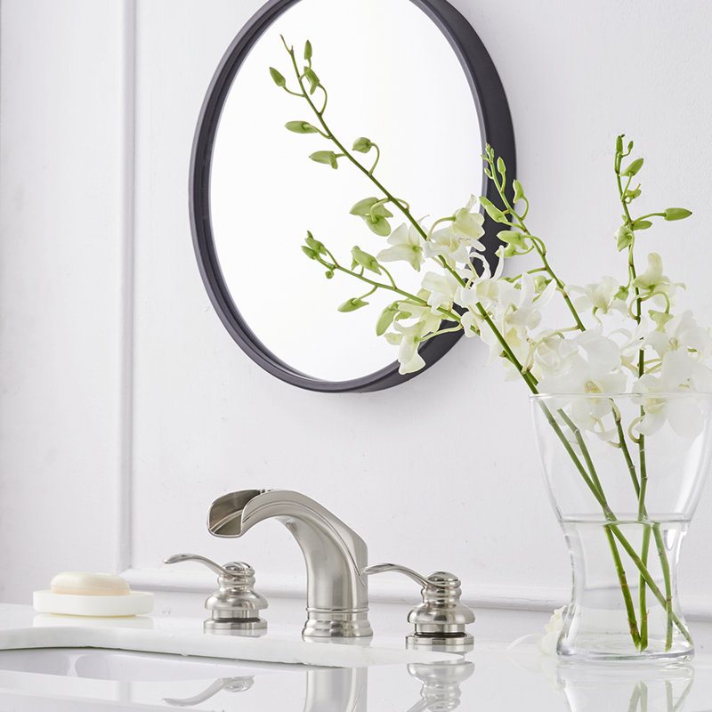 8 In. Waterfall Widespread 2-Handle Bathroom Faucet, Brushed Nickel