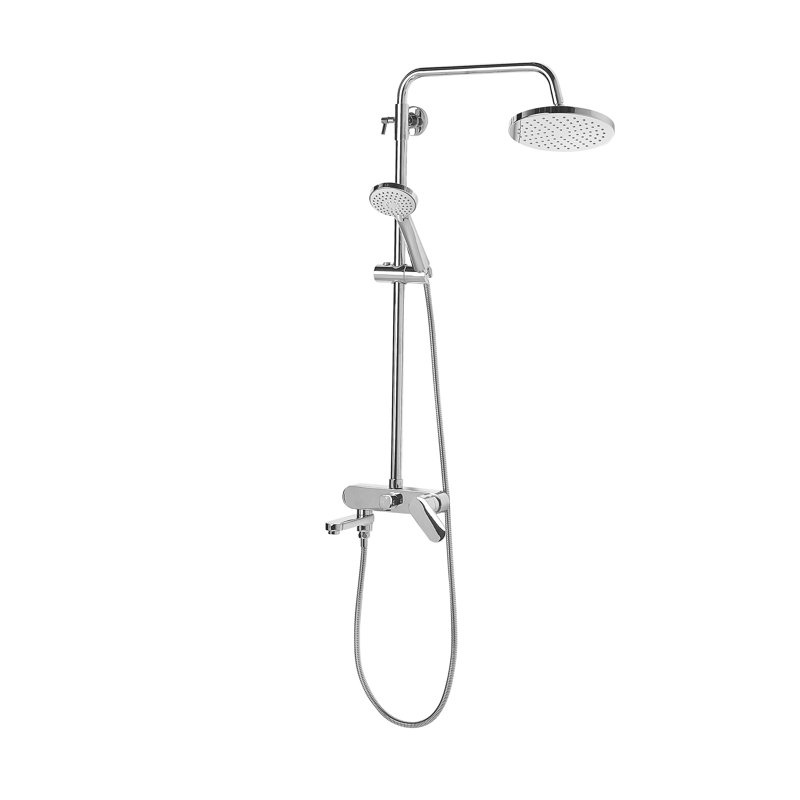 Milsom Thermostatic Shower with Dual Shower Head, Silver