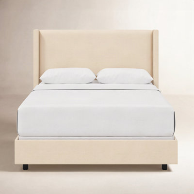 Hanson Upholstered Wingback Bed