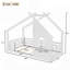 Charmant lit simple en forme de maison avec fenêtre et petite tablette, fabrication en bois massif, aucun sommier requis-1954058828-1954058831