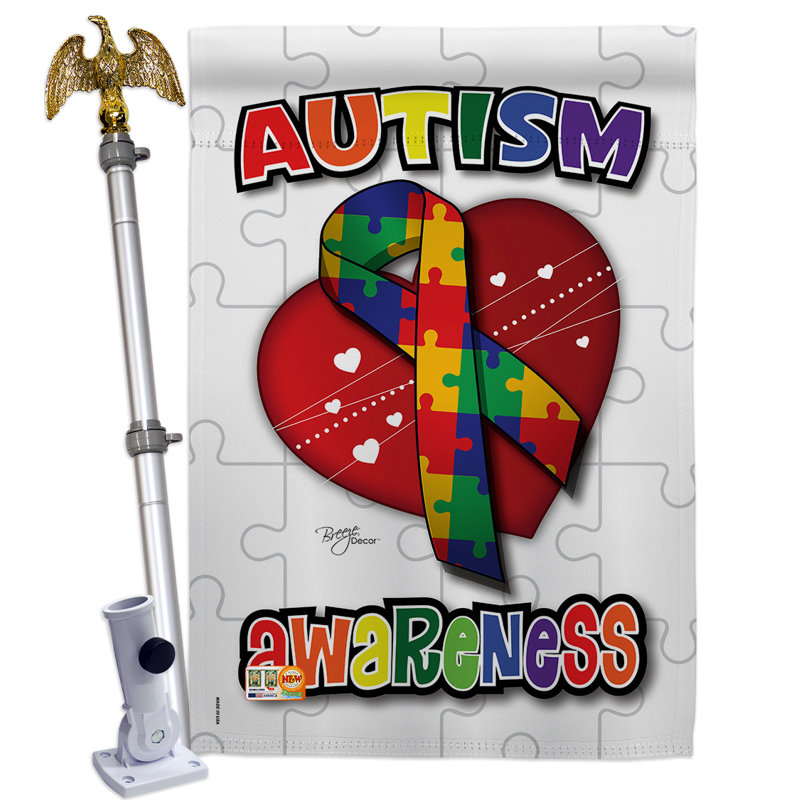 Double Sided 40'' H x 28'' W Polyester Flag Set