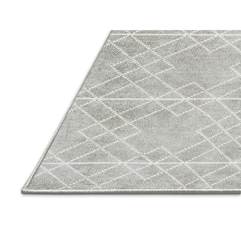 Tapis contemporain gris, Rectangle 7 pi x 9 pi