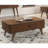 Stylish Storage Cocktail Table Walnut Finish