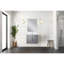 Meuble-lavabo simple gris foncé l 24 po x P 22 po et miroir 18 po