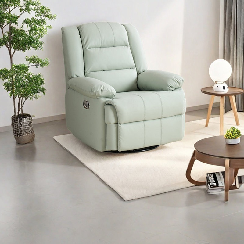 Chaise longue ergonomique en similicuir, Vert menthe poivrée