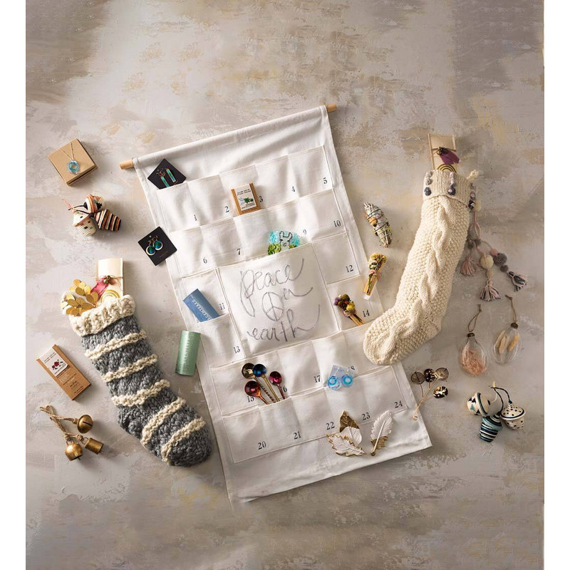 All-Natural Hanging Fabric Advent Calendar