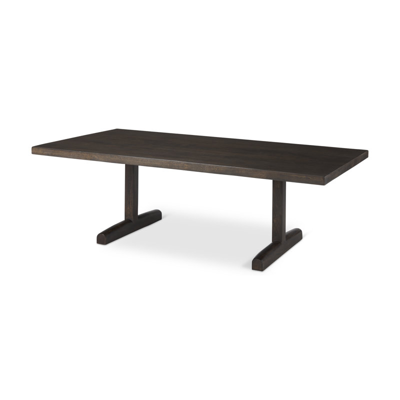 Table basse en bois massif Rune, Brun foncé